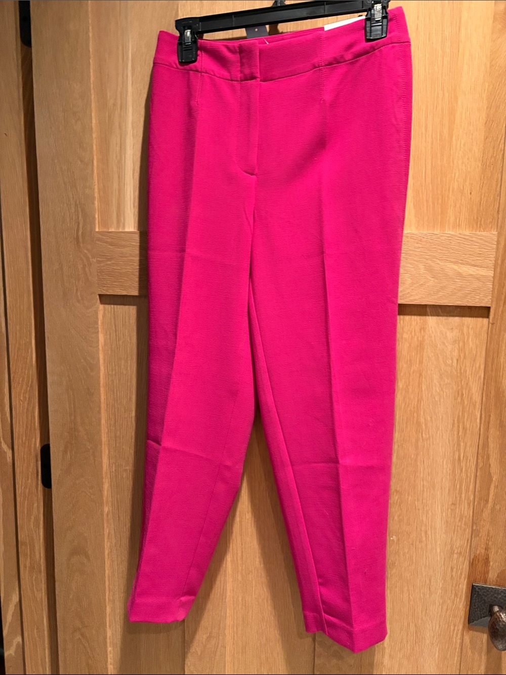 Ann Taylor Women's Slim Tapered Pants in Bright Pink